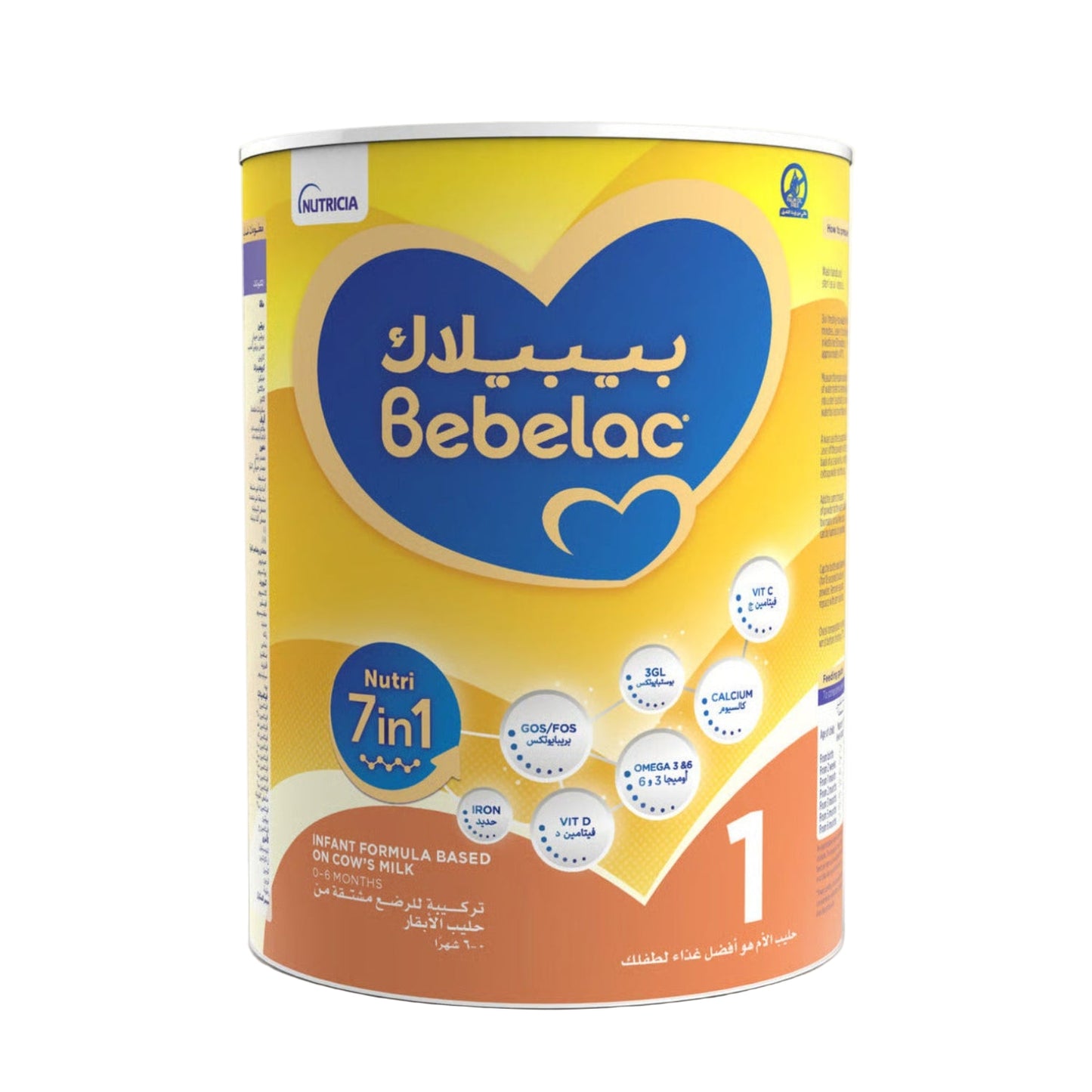 Bebelac Nutri 7In1 Infant Milk Formula From Birth To 6 Months - (3x1200g)