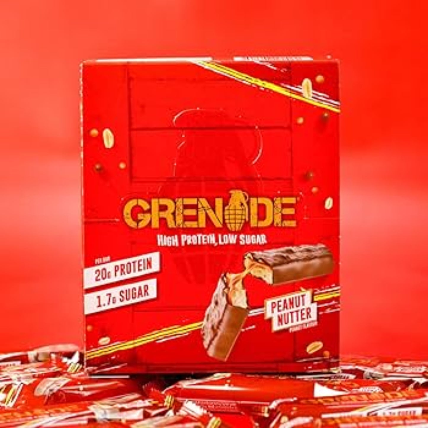 Grenade High Protein, Low Sugar Bar - Peanut Nutter (12x60g)