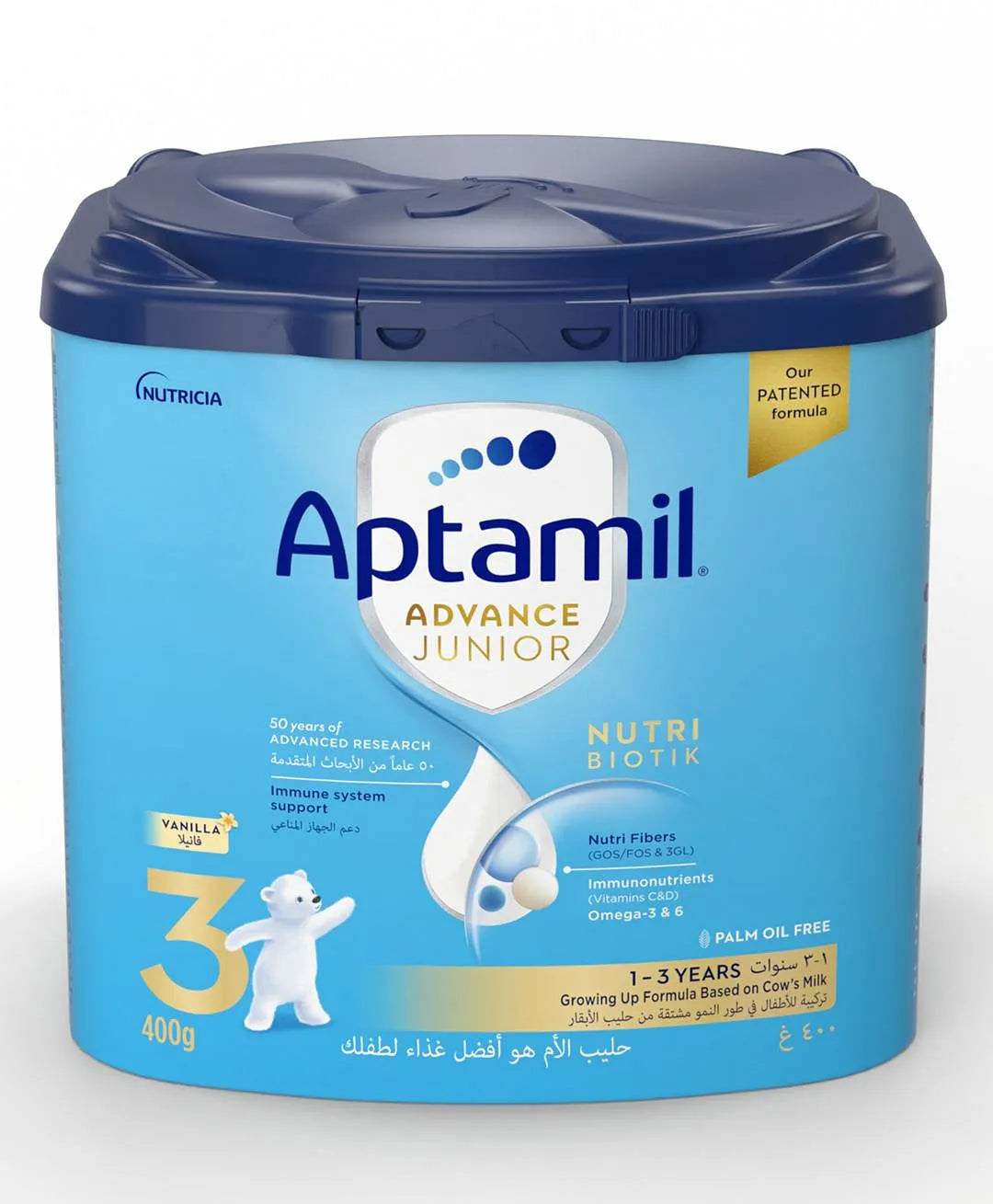Aptamil Palm Oil Free Advance Junior 3 Milk Formula - (4x400g)