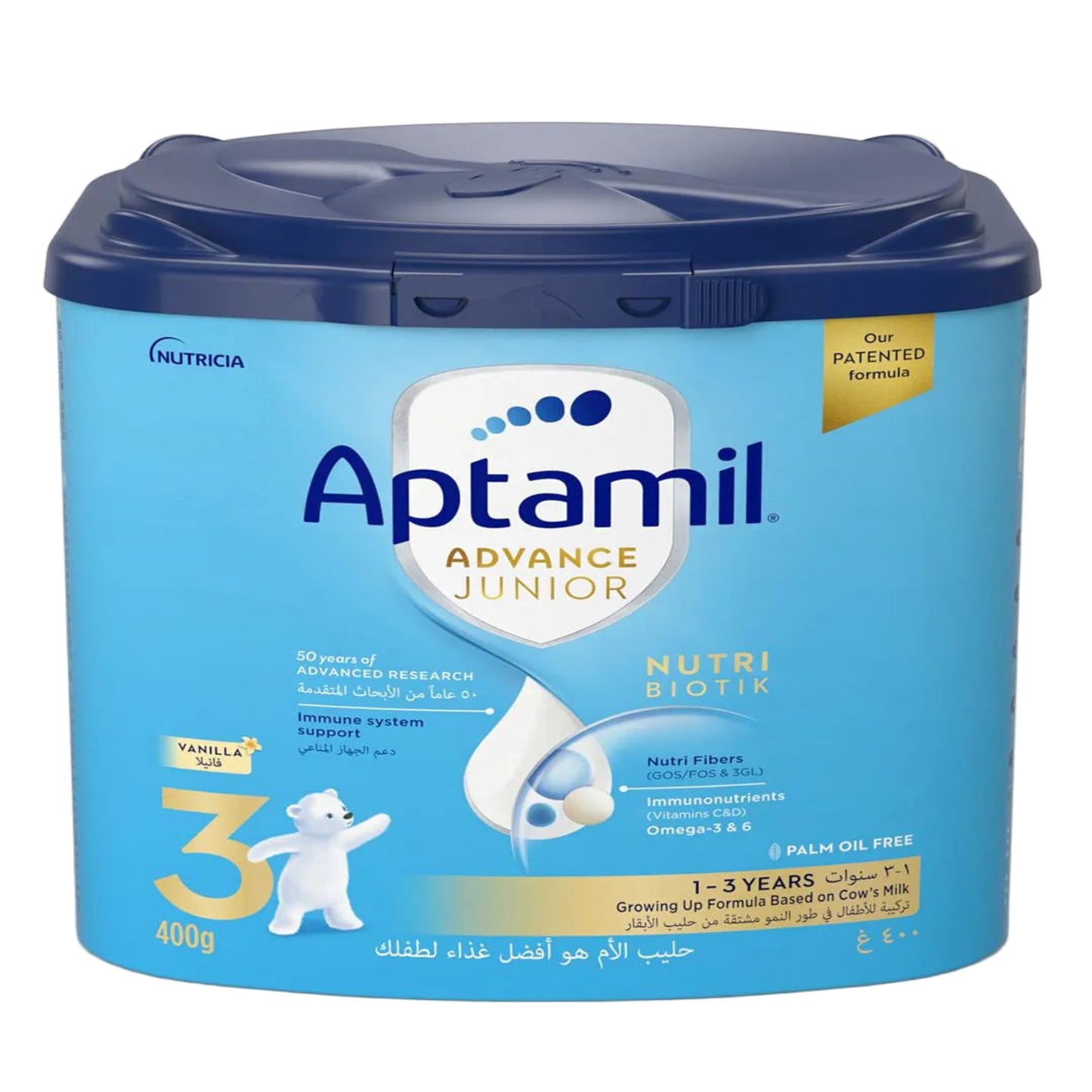 Aptamil Palm Oil Free Advance Junior 3 Milk Formula - (4x400g)
