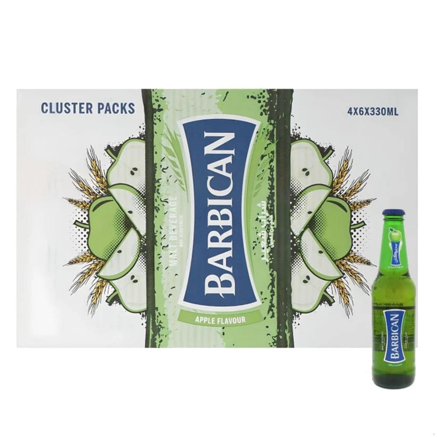 Barbican Green Apple Flavoured Non-Alcoholic Malt Beverage - (24x330ml)