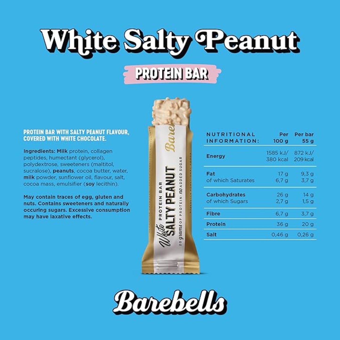 Barebells Protein Bars - White Salty Peanut (12x55g)