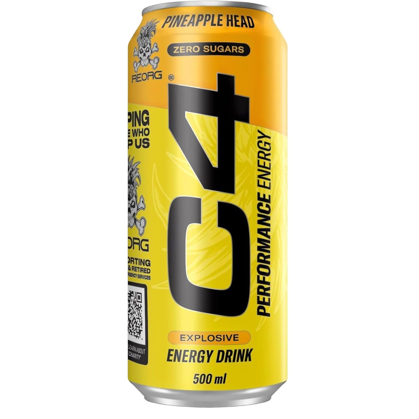C4 Pineapple Head Energy Drink - (12x500ml)