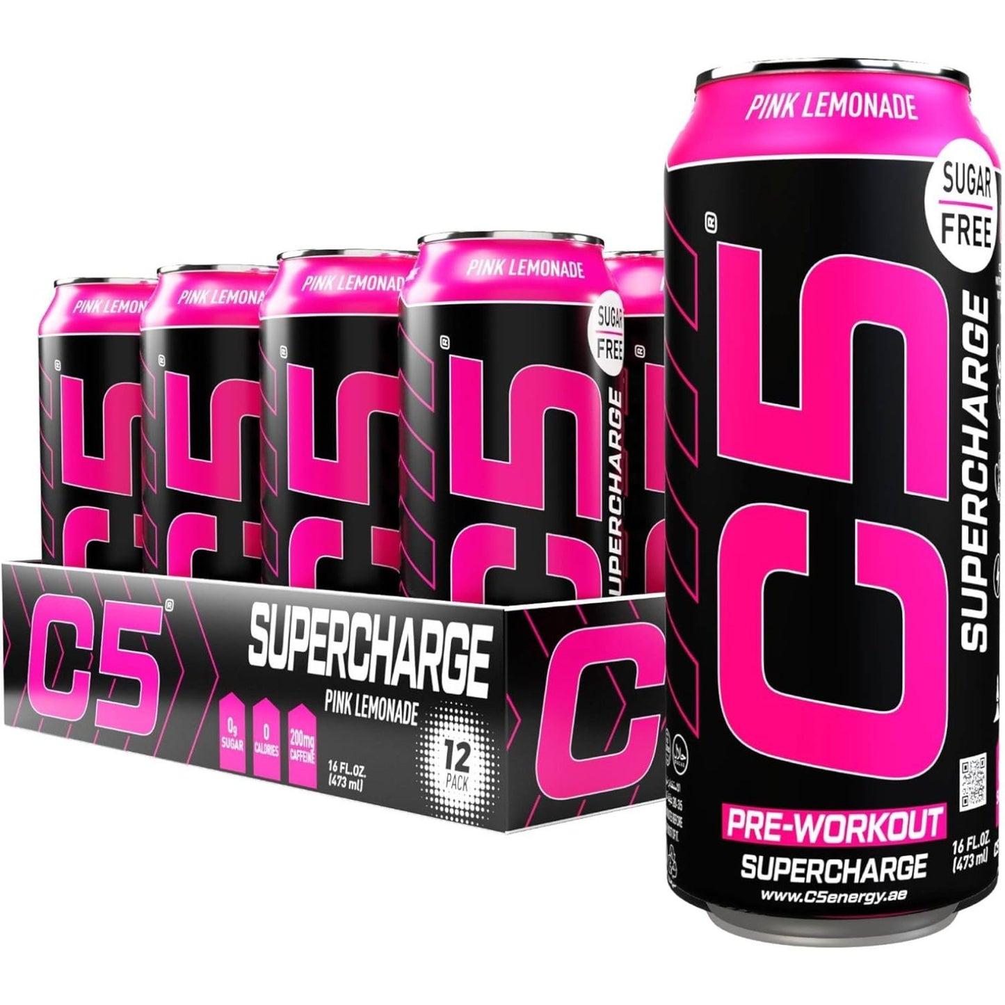 Supercharge Pre Workout Pink Lemonade - (12x473ml)