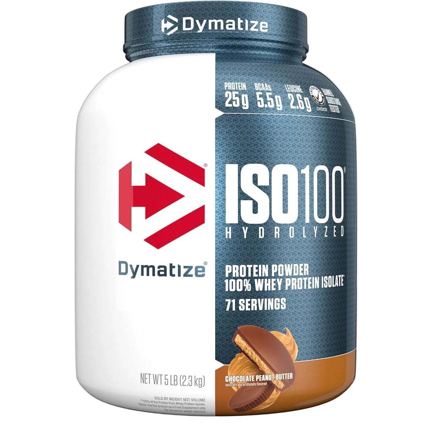 Dymatize ISO 100 Protein Powder - Chocolate Peanut Butter (1x2.3kg)
