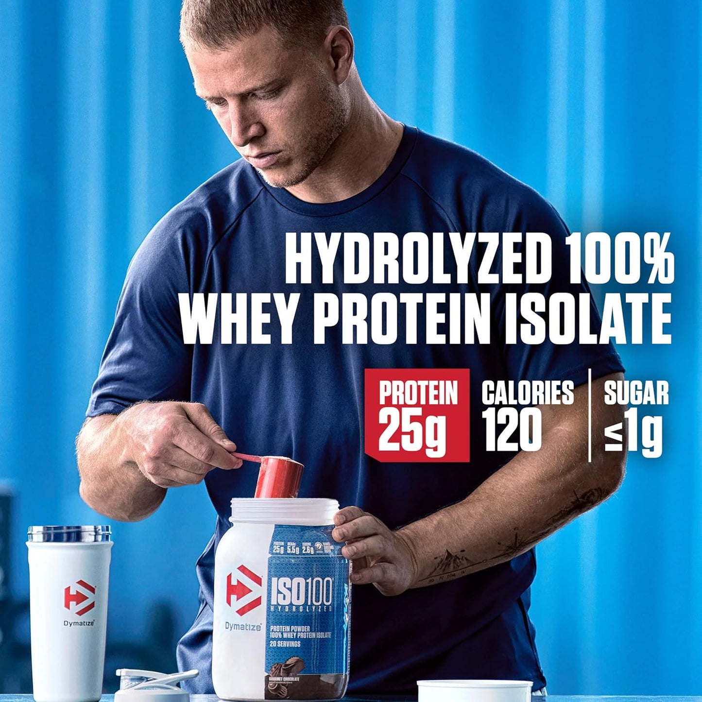 Dymatize ISO 100 Protein Powder - Fudge Brownie (1x1.3lbs)