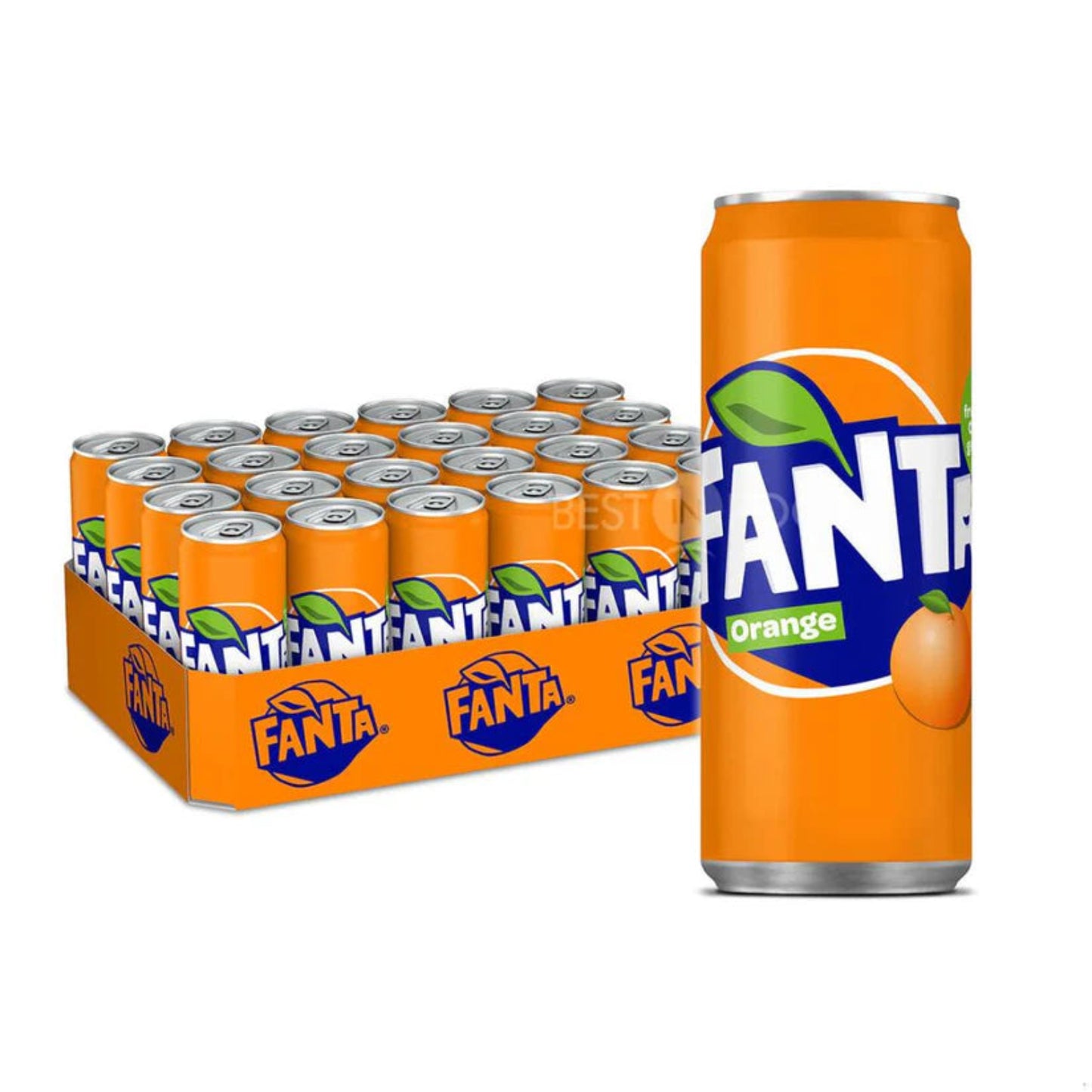 Fanta Orange Carbonated Soft Drink Cans - (24x330ml)