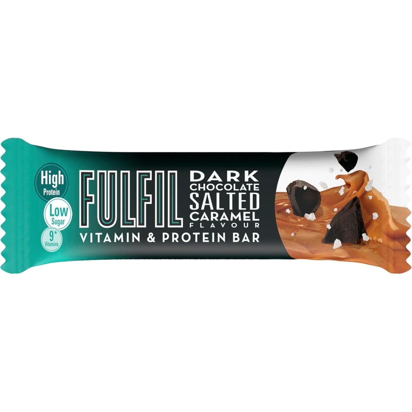 Fulfil Dark Chocolate Salted Caramel Flavour - Vitamin and Protein Bar (15x55g)