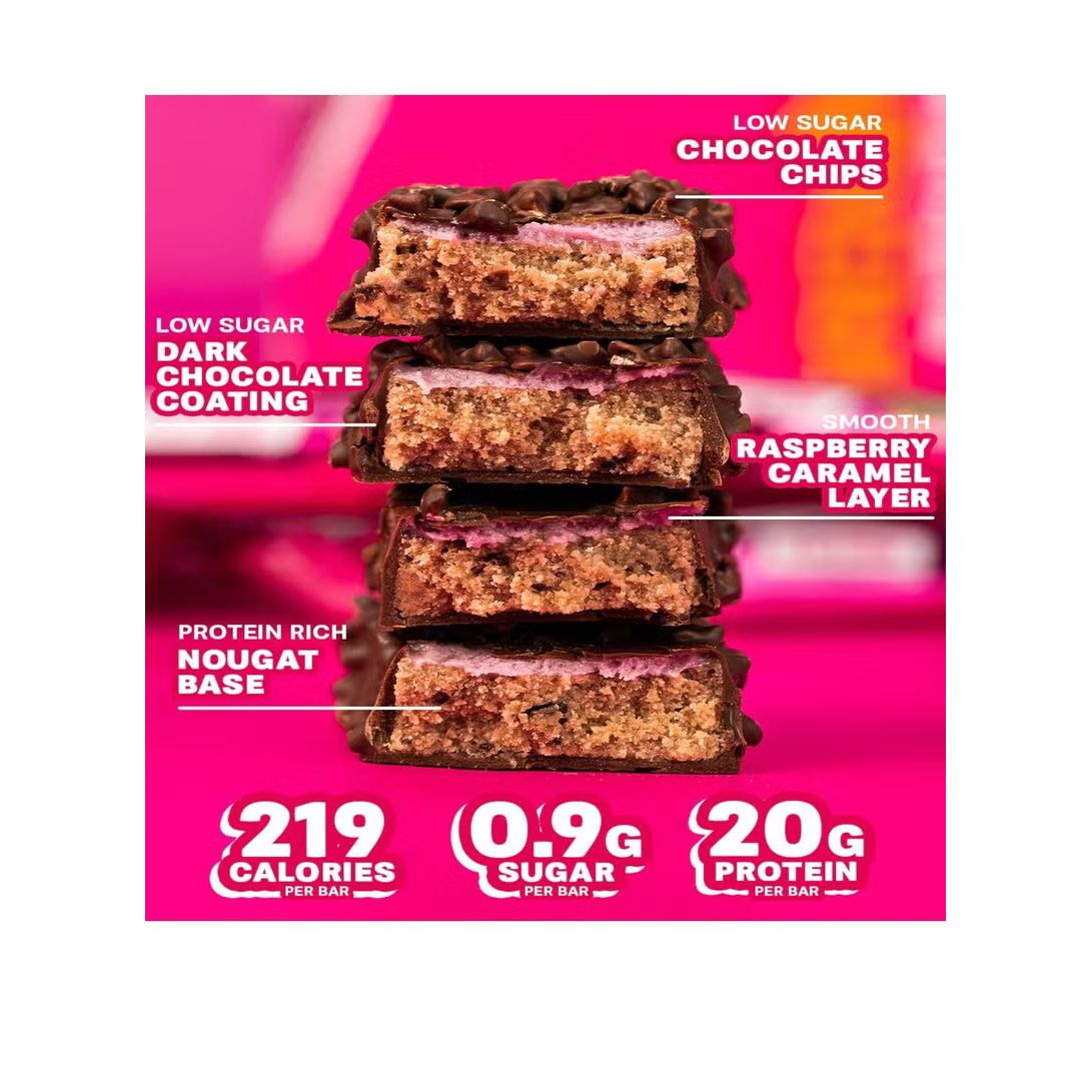 Grenade High Protein, Low Sugar Bar - Raspberry Dark Chocolate (12x60g)