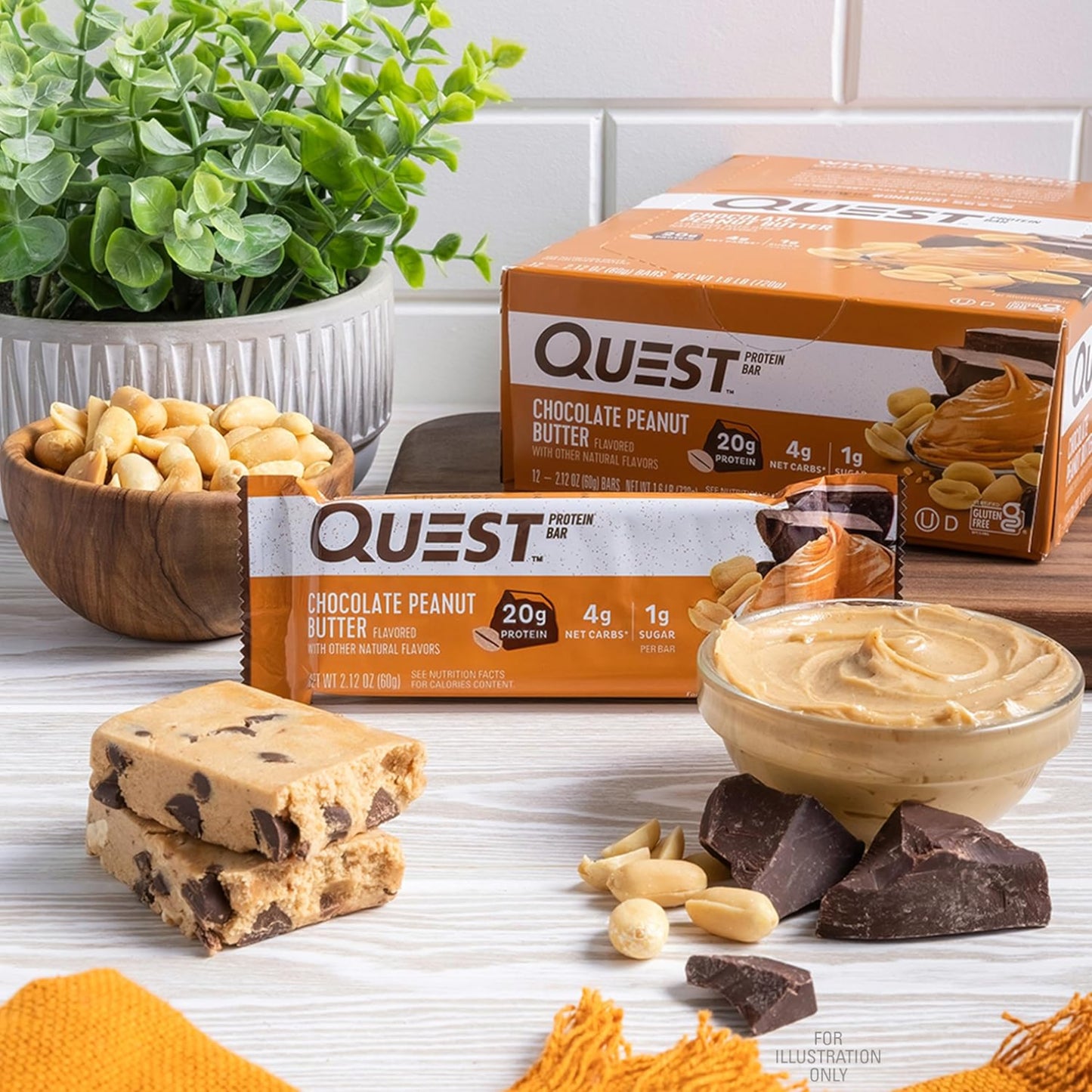 Quest High Protein Bar - Chocolate Peanut Butter (12x60g)