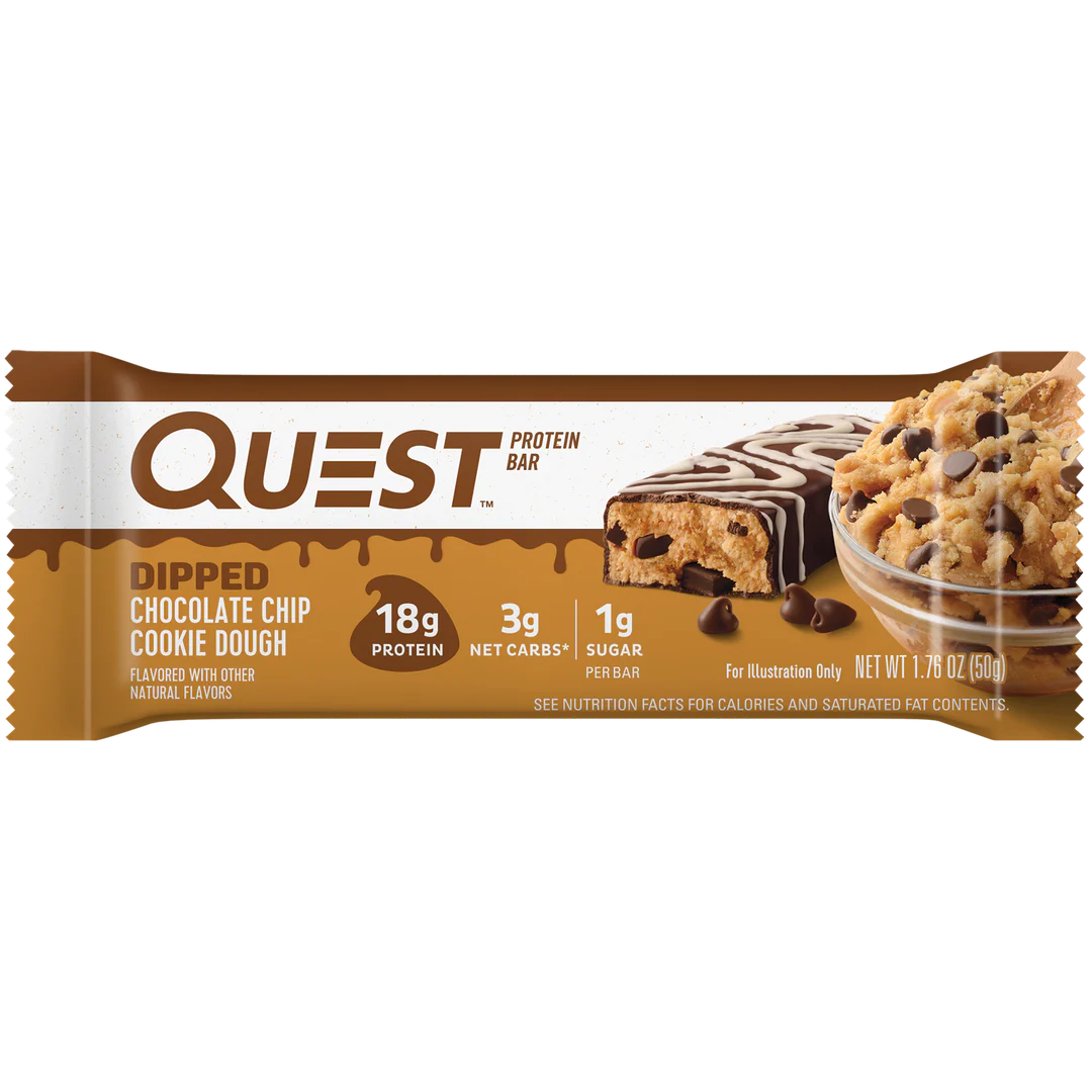 Quest High Protein Bar - Dipped Chocolate Chip Cookie Dough (12x60g)