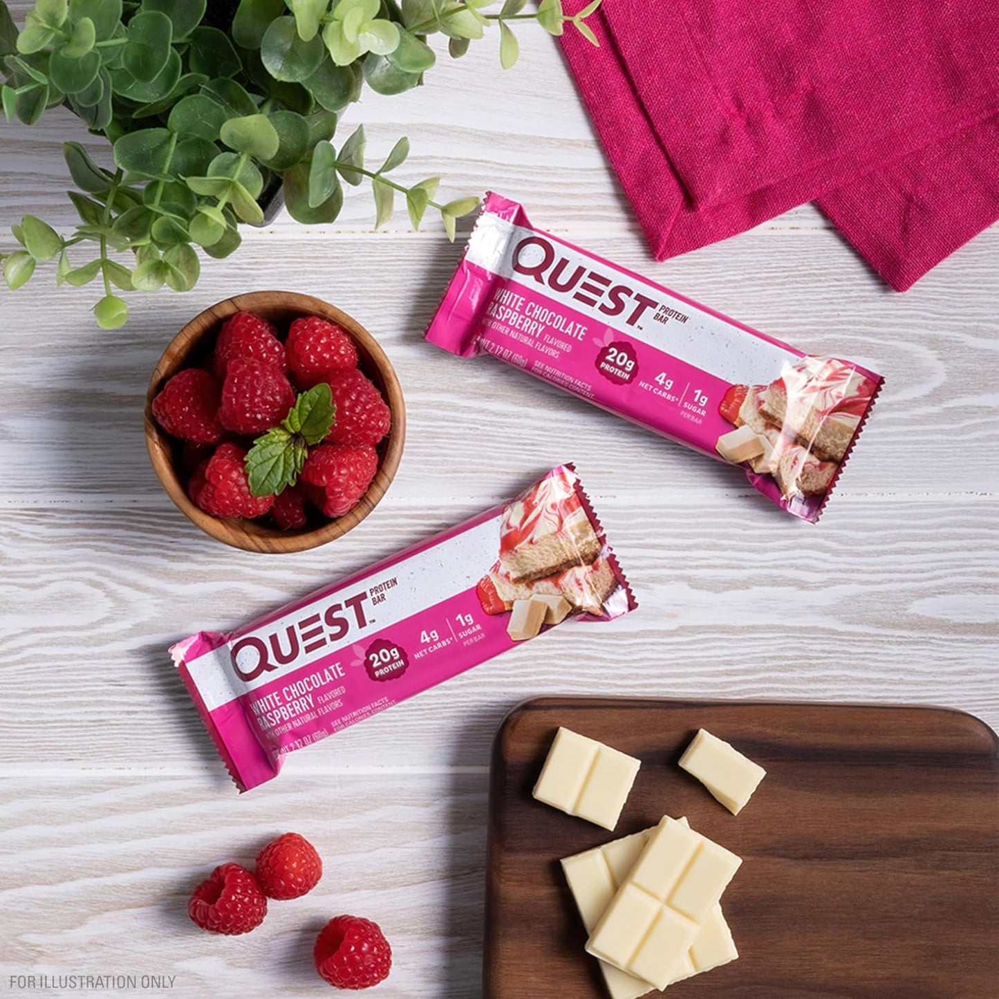 Quest High Protein Bar - White Chocolate Raspberry (12x60g)
