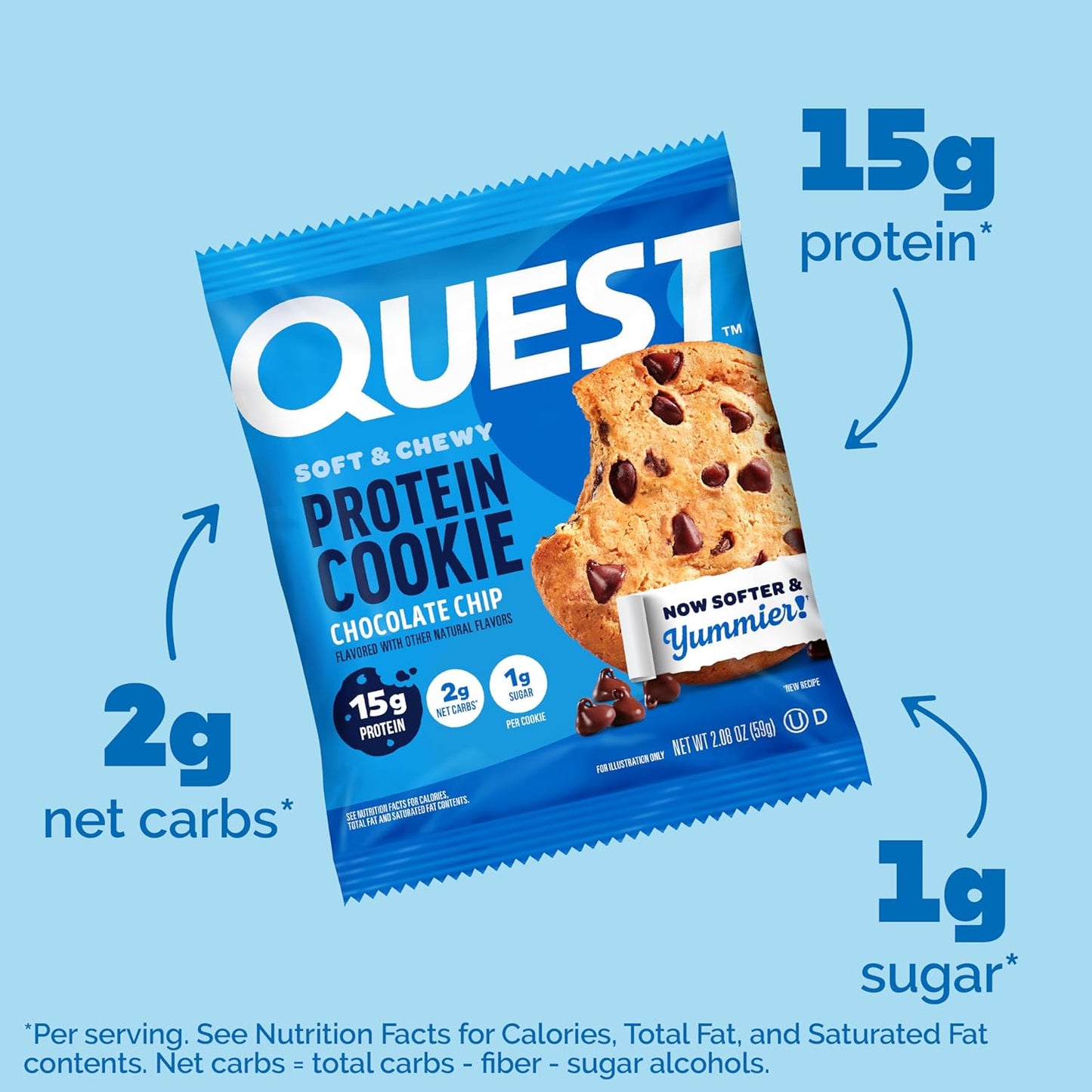 Quest High Protein Cookie - Chocolate Chip (12x42g)