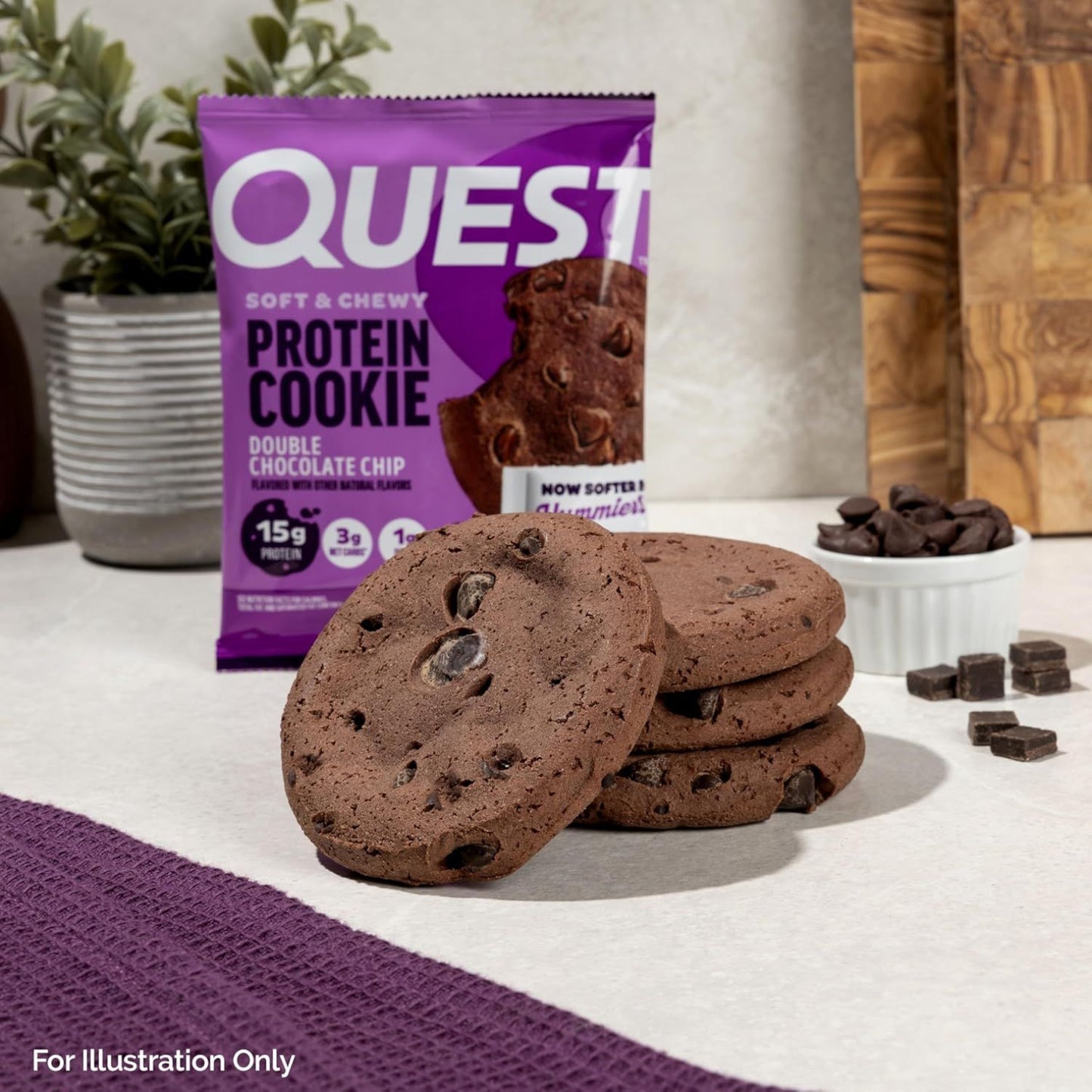 Quest High Protein Cookie - Double Chocolate Chip (12x42g)