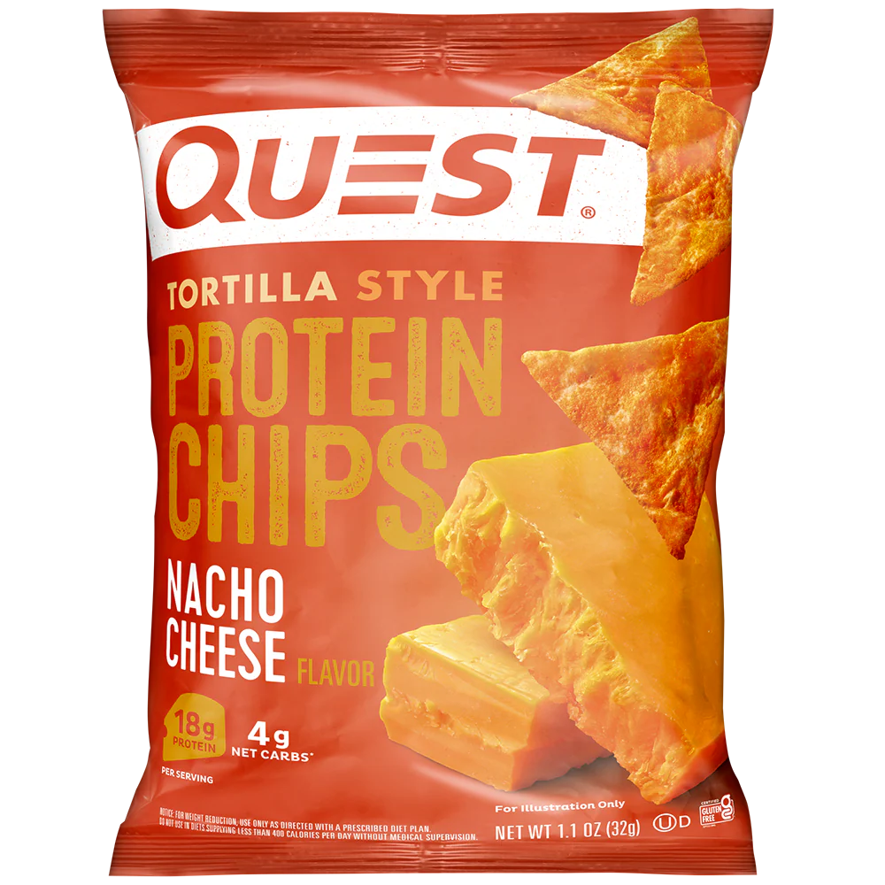 Quest Tortilla Style Protein Chips - Nacho Cheese (8x32g)