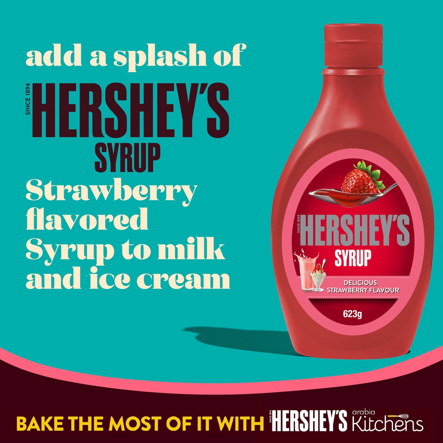Hershey's Strawberry Syrup - (8x623g)