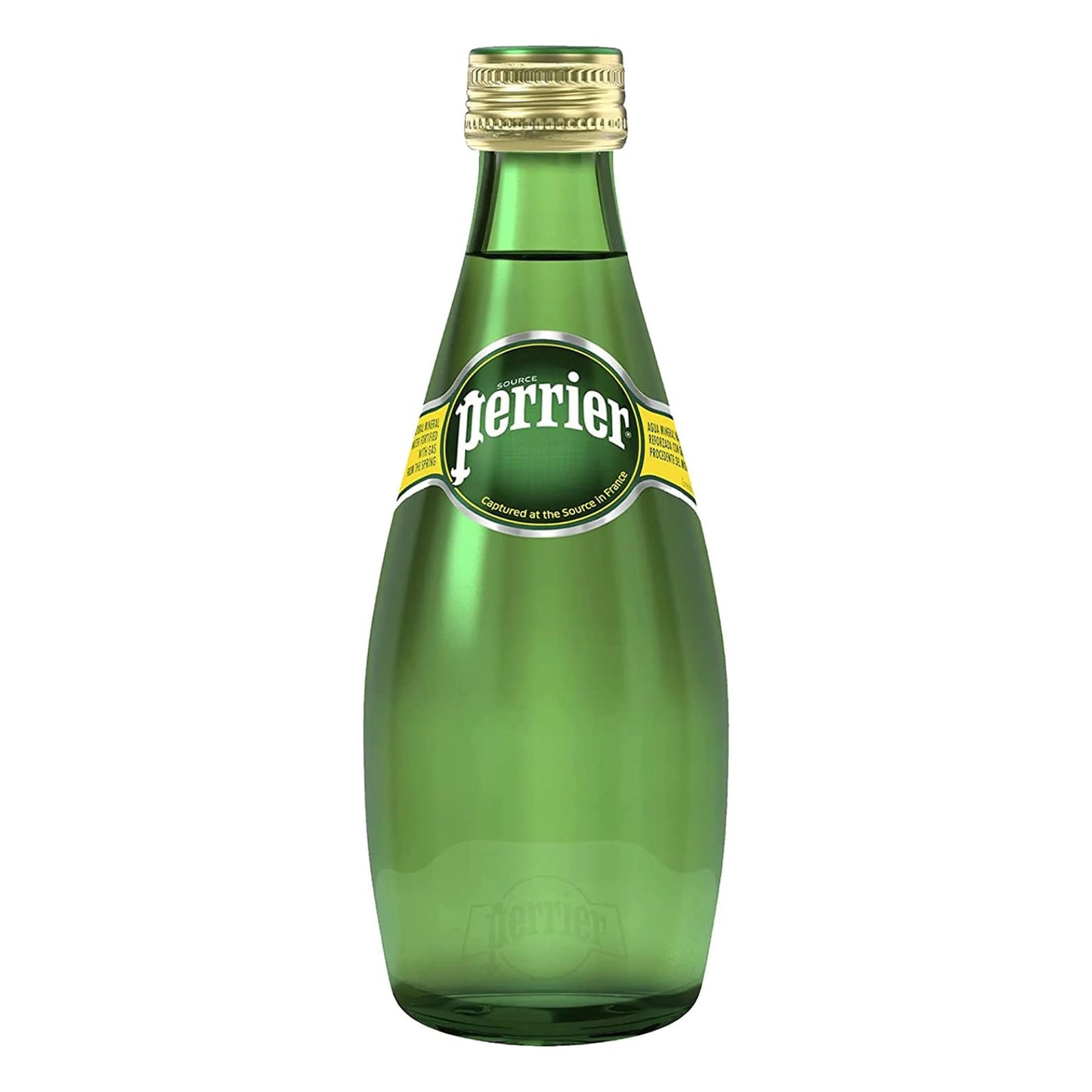 Perrier Natural Sparkling Mineral Water Glass Bottles - (24x330ml)