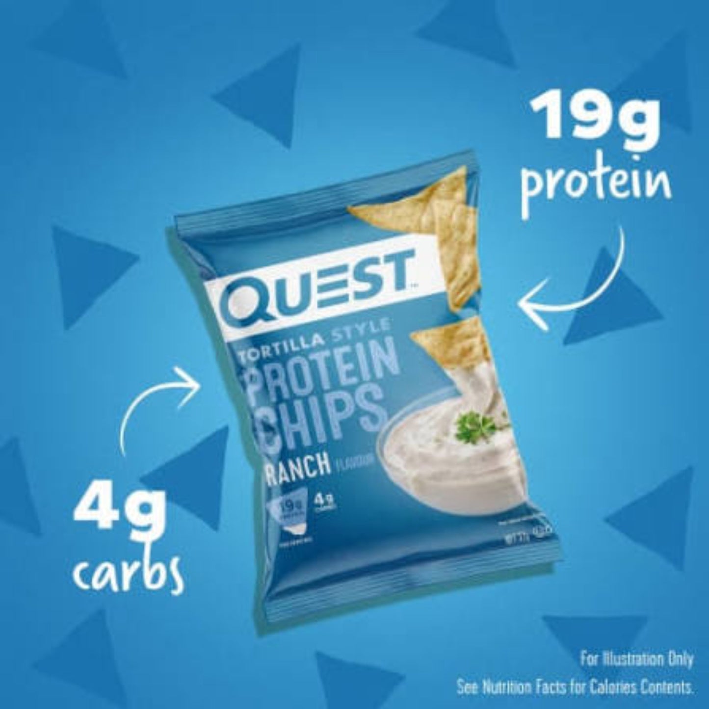 Quest Tortilla Style Protein Chips - Ranch (8x32g)