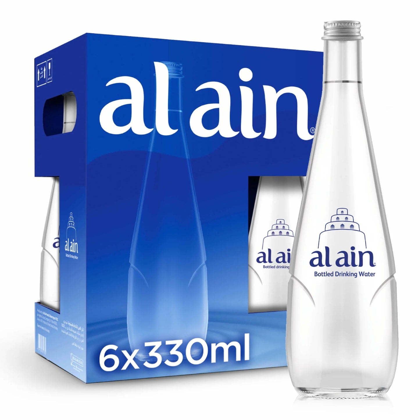 Al Ain Still Water Glass Bottles - (6x330ml)