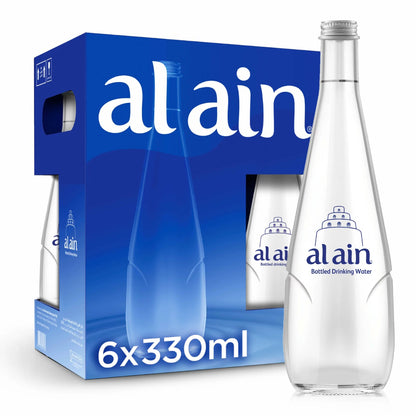 Al Ain Still Water Glass Bottles - (6x330ml)