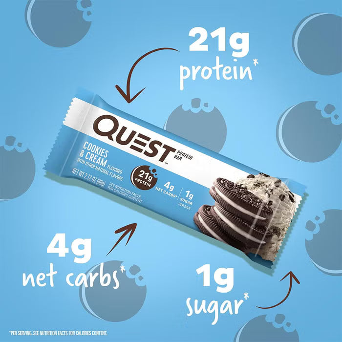 Quest High Protein Bar - Cookies & Cream (12x60g)