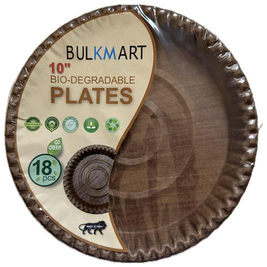 10 Inch Biodegradable Plates - (18 pieces)