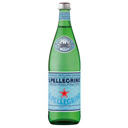 San Pellegrino Sparkling Natural Mineral Water Glass Bottles - (12x750ml)