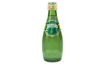 Perrier Natural Sparkling Mineral Water Glass Bottles - (24x330ml)