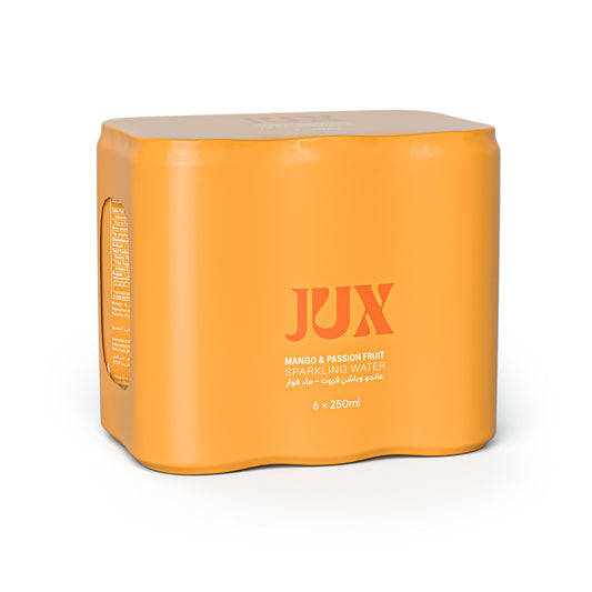 JUX Mango & Passion Fruit Sparkling Water - (6x250ml)