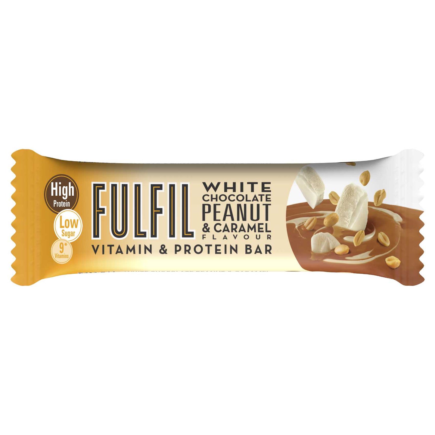 Fulfil White Chocolate Peanut & Caramel Flavour - Vitamin and Protein Bar (15x55g)