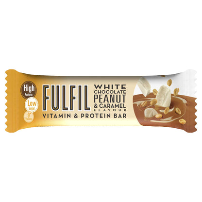Fulfil White Chocolate Peanut & Caramel Flavour - Vitamin and Protein Bar (15x55g)