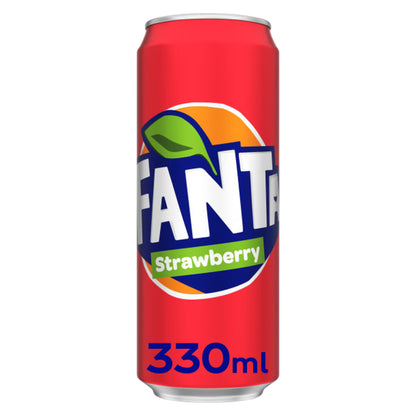 Fanta Strawberry Carbonated Soft Drink Cans - (24x330ml)