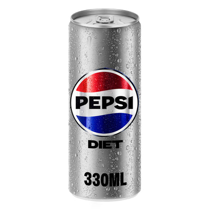 Diet Pepsi Carbonated Soft Drink Cans - (24x330ml)