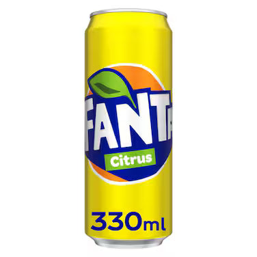Fanta Citrus Carbonated Soft Drink Cans - (24x330ml)