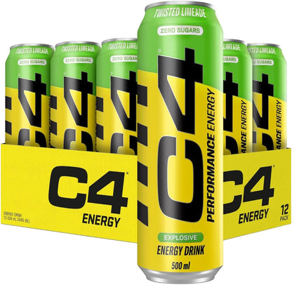 C4 Twisted Limeade Energy Drink - (12x500ml)