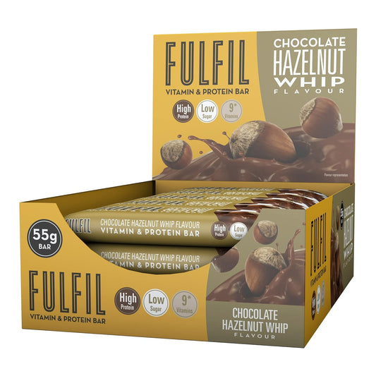 Fulfil Chocolate Hazelnut Whip Flavour - Vitamin and Protein Bar (15x55g)