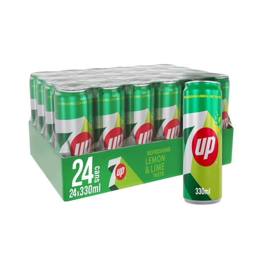 7up Carbonated Soft Drink Cans - (24x330ml)