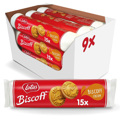 Lotus Biscoff Cream Sandwich Cookies - (9x150g)