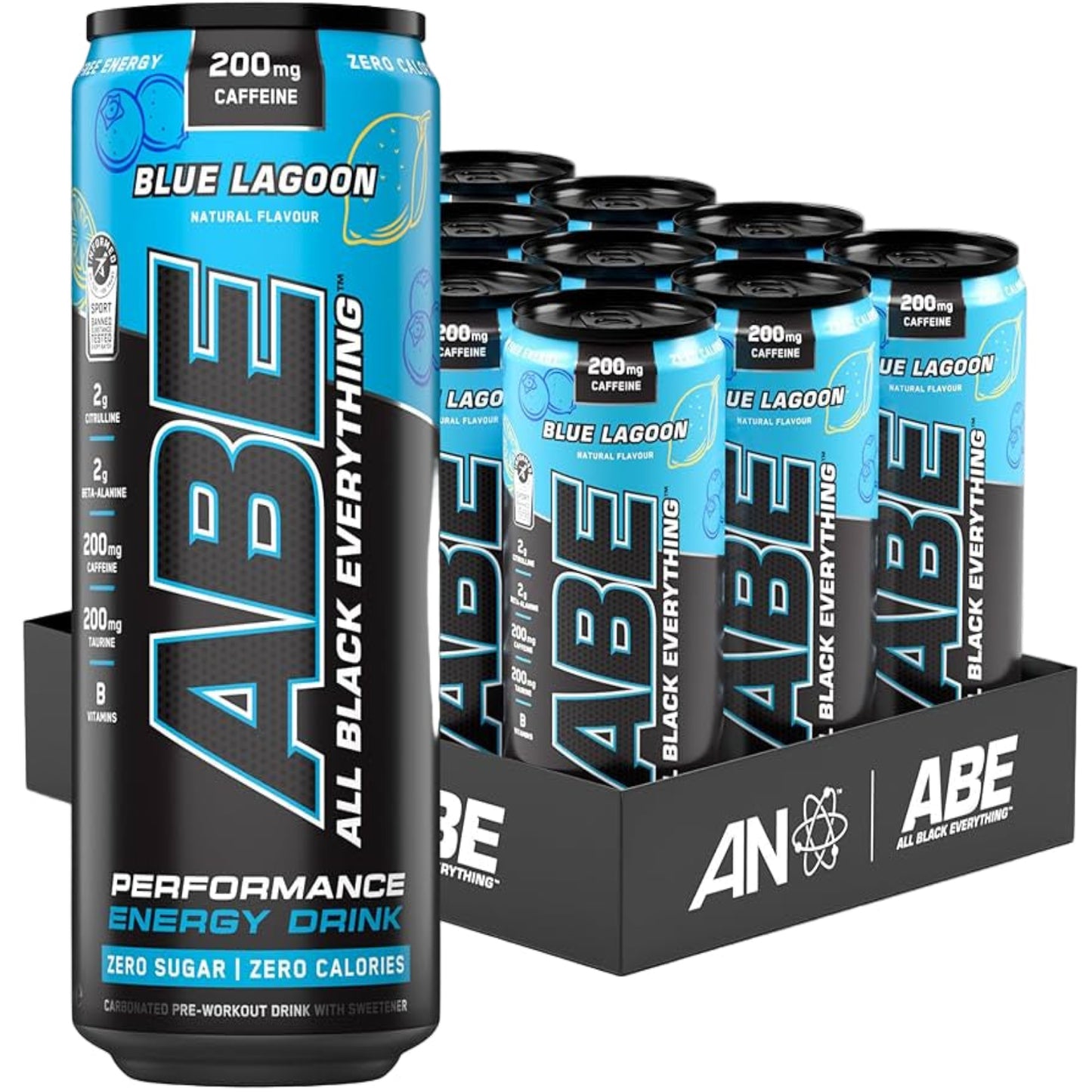 Abe Ultimate Pre Workout Drink Blue Lagoon - (12x330ml)