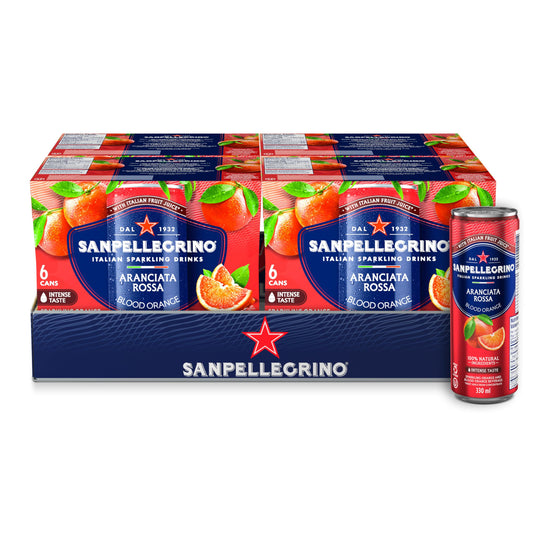 San Pellegrino Aranciata Rosa Sparkling Juice Cans - (24x330ml)