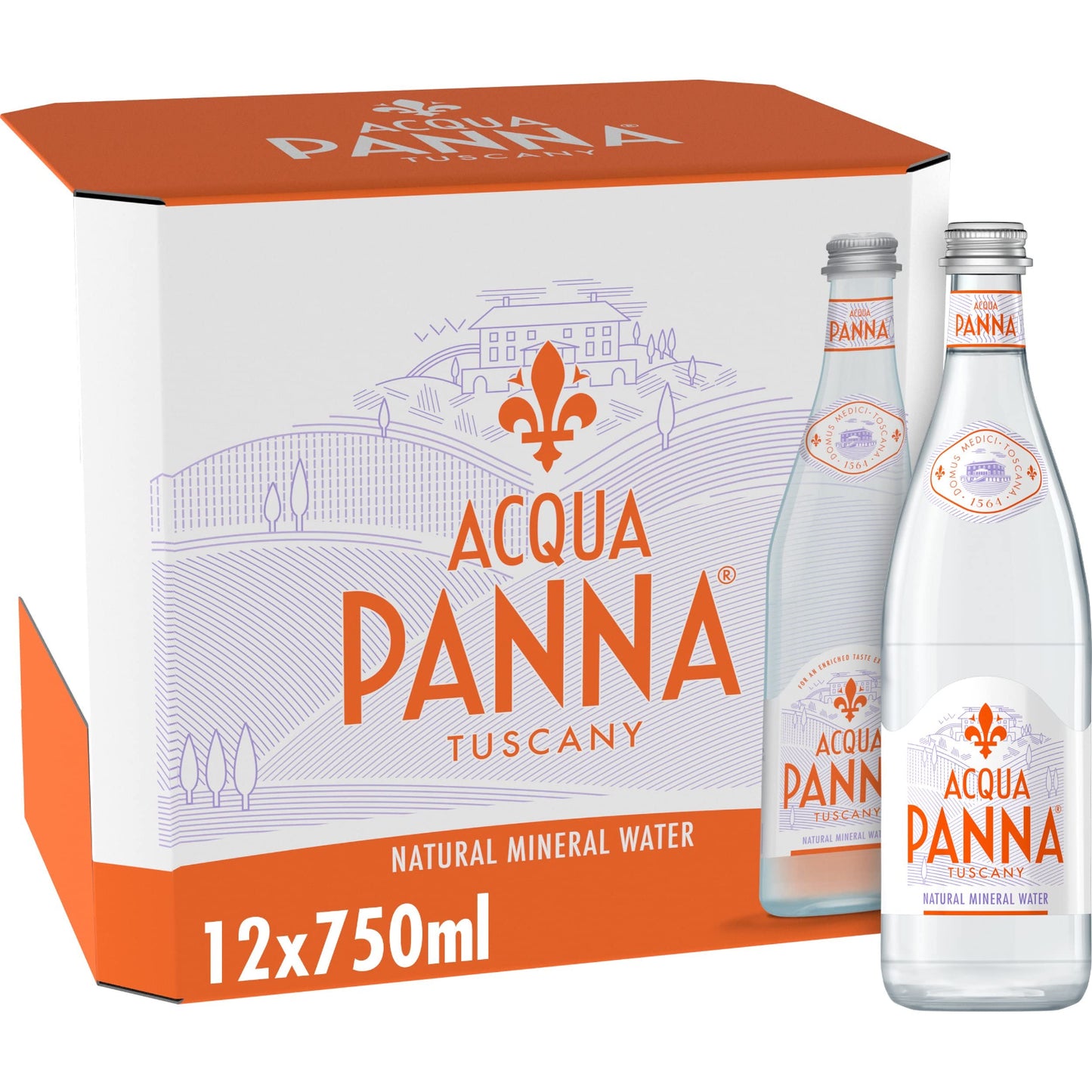 Acqua Panna Glass Bottles - (12x750ml)