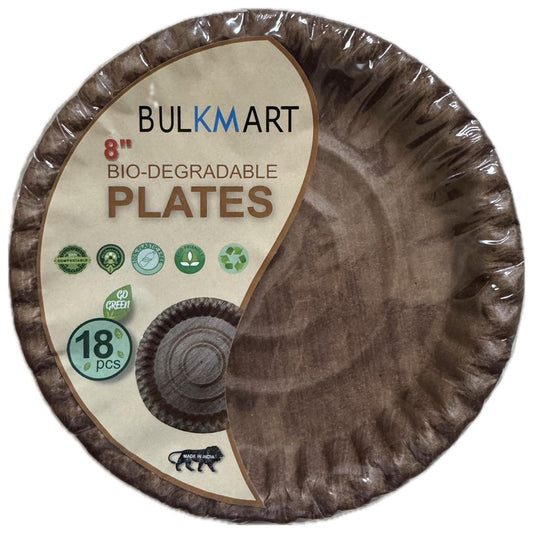 8 Inch Biodegradable Plates - (18 pieces)