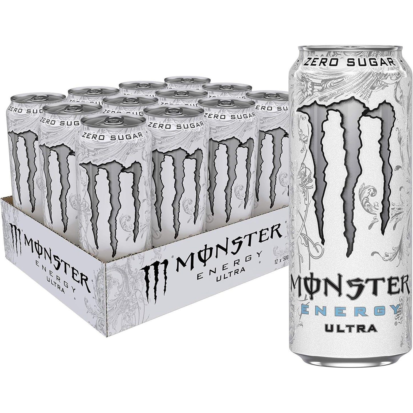 Monster Ultra White Energy Drink Cans - (12x500ml)