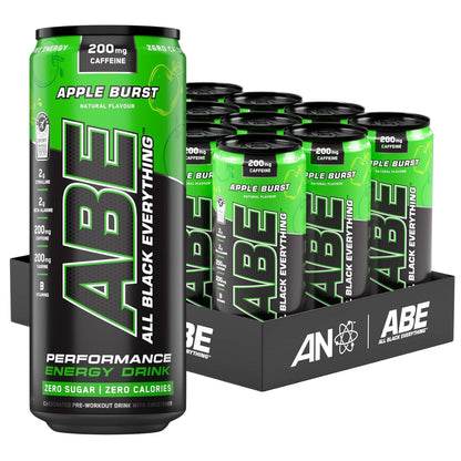Abe Ultimate Pre Workout Drink Apple Burst - (12x330ml)