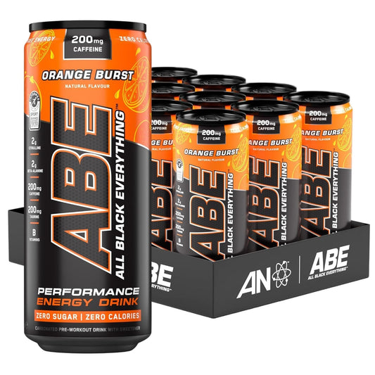 Abe Ultimate Pre Workout Drink Orange Burst - (12x330ml)
