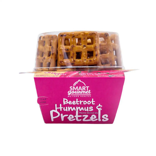 Beetroot Hummus & Pretzels - (12x140g)