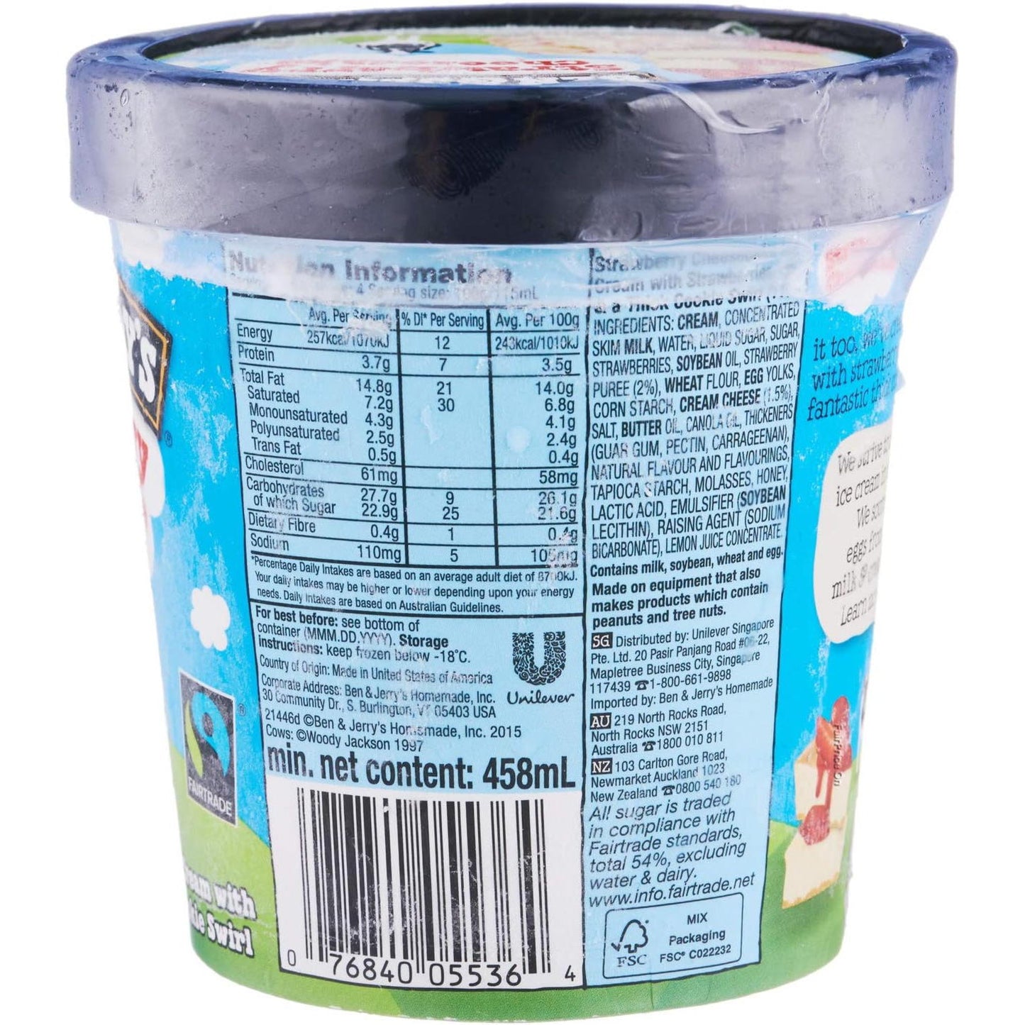 Ben & Jerry's Strawberry Cheesecake - (6x473ml)