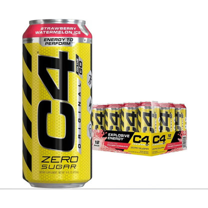 C4 Strawberry Watermelon Ice Energy Drink - (12x473ml)