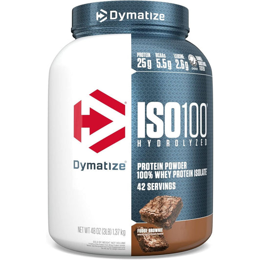 Dymatize ISO 100 Protein Powder - Fudge Brownie (1x1.3lbs)