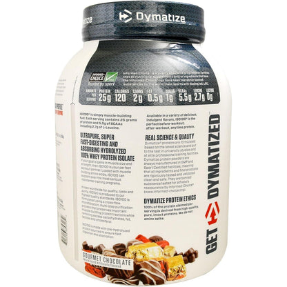 Dymatize ISO 100 Protein Powder - Gourmet Chocolate (1x1.3lbs)
